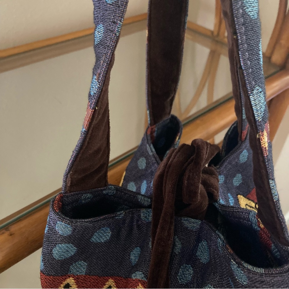 Laurel Burch Cat Drawstring Tote Bag - image 8